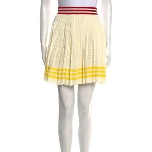 Gucci Cream Skirt with Red and Yellow Stripes